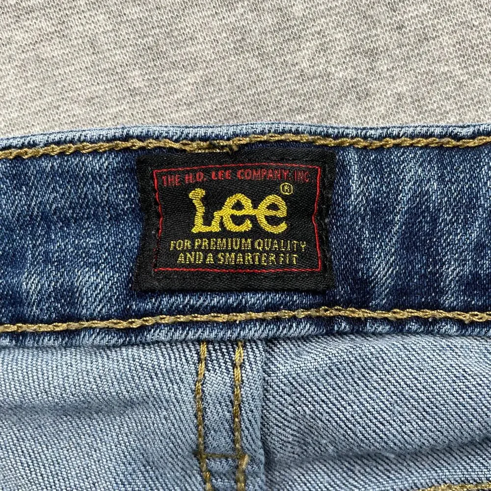 y2k LEE Jeans Womens 8s Blue Bootcut Mid Rise Medium Wash Retro 90s VTG Western